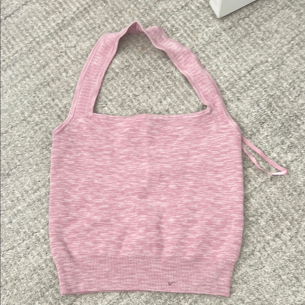 Pink Knit Halter Top